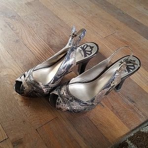 Snake print heels